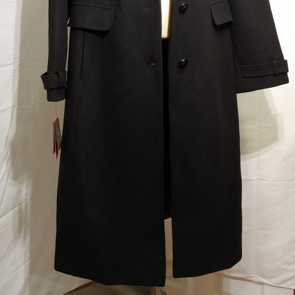 Vince Camuto Medium Wool-Blend Coat, Black, 12 - Picture 8 of 9